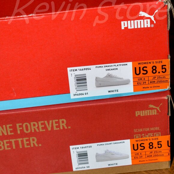 2 pairs white Puma women sneakers . Price is for 2 . - Picture 12 of 12